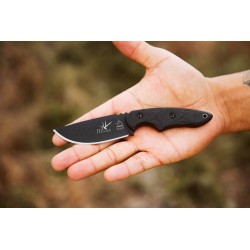 Couteau Tops 3 Pointer Black Lame Acier Carbone 1095 Manche Micarta Etui Kydex Made In USA TP3PR01 - Livraison Gratuite