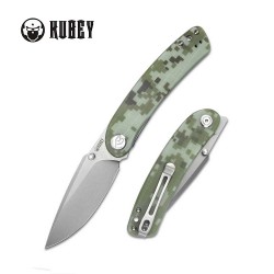 Couteau Kubey Momentum Digital Camo Lame Acier AUS-10 Manche G10 IKBS Linerlock Clip KUB344K - Livraison Gratuite