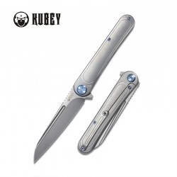 Couteau Kubey Dandy Original Lame Acier S90V Manche Titane IKBS Linerlock Clip KUB247C - Livraison Gratuite