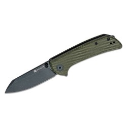 Couteau Sencut Fritch Green Lame Acier 9Cr18MoV Manche Micarta IKBS Linerlock Clip S220141 - Livraison Gratuite