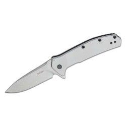 Couteau Kershaw Outcome A/O Lame Acier 8Cr13MoV Manche Acier Framelock Clip KS2044 - Livraison Gratuite