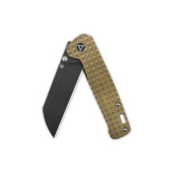 Couteau QSP Penguin Frag Bronze Titanium Lame Acier 154CM Manche Titane IKBS Clip QS130BFRG - Livraison Gratuite