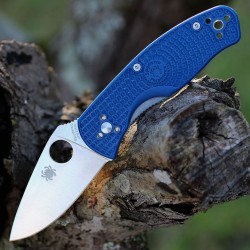 Couteau Spyderco Persistence Lightweight Lame Acier S35VN Plain Manche FRN Blue Linerlock Clip SC136PBL - Livraison Gratuite