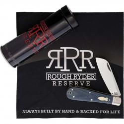 Couteau Rough Ryder Patriarch Blue Manche Micarta Lame Acier D2 Boite Collector RRR023 - Livraison Gratuite