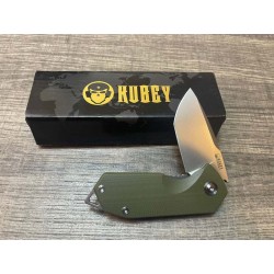 Couteau Kubey Campe Nest Green Manche G10 Lame Acier D2 IKBS Linerlock Clip KUB203B - Livraison Gratuite