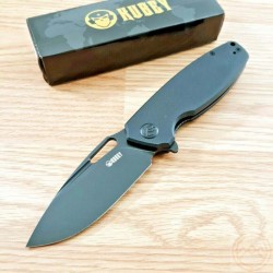 Couteau Kubey Tityus Black Lame Acier D2 Darkwash Manche G10 IKBS Linerlock Clip KUB322C - Livraison Gratuite