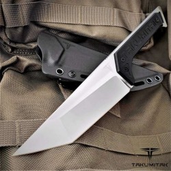 Couteau Takumitak Charge Lame Tanto Acier D2 Satin Manche G10 Etui Kydex TKF215SL - Livraison Gratuite