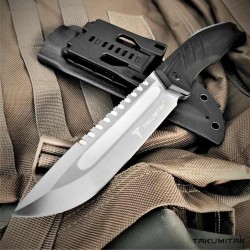 Couteau Takumitak Exit Point Lame Drop Point Acier D2 Satin Manche G10 Etui Kydex TKF211SL - Livraison Gratuite