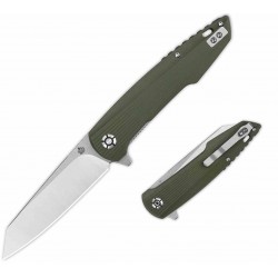 Couteau QSP Phoenix Green Lame Acier D2 Manche G10 IKBS Linerlock Clip QS108B1 - Livraison Gratuite