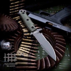 Couteau Halfbreed Blades Medium Infantry Od Green Lame Acier K110 Combo Etui Kydex Australia HBBMIK03OD - Livraison Gratuite