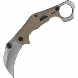 Couteau Kershaw Outlier Tan Karambit A/O Lame Acier 8Cr13MoV SW Manche GFN Linerlock Clip KS2064TANSW - Livraison Gratuite