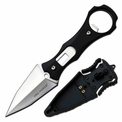 Lot de 2 Couteau Dague Tac Force Lame Spear Point Acier 3Cr13 Manche Abs Etui ABS TFFIX020BK - Livraison Gratuite