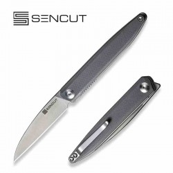 Couteau Sencut Jubil Gray Lame Acier D2 Wharncliffe Manche G10 IKBS Linerlock Clip S200293 - Livraison Gratuite