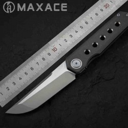 Couteau Maxace Racoon Dog CMP-RWL34 Blade Smooth Titanium TC4 Handle Framelock Clip MAXM08C - Livraison Gratuite