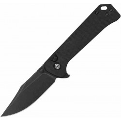 Couteau QSP Knife Grebe Black Lame Acier 14C28N Manche G10 IKBS Button Lock Clip QS147C2 - Livraison Gratuite