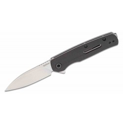 Couteau Kershaw Korra A/O Lame Drop Point Acier 5Cr15MoV Manche GFN LinerLock Clip KS1409 - Livraison Gratuite