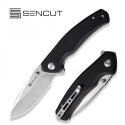 Couteau SENCUT Slashkin Black Manche G10 Lame Acier D2 IKBS Linerlock Clip S200661 - Livraison Gratuite