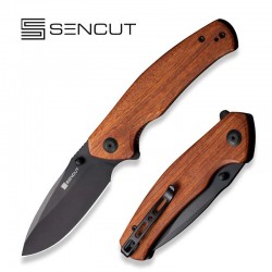 Couteau SENCUT Slashkin Wood Manche Guibourtia Lame Acier D2 IKBS Linerlock Clip S200664 - Livraison Gratuite