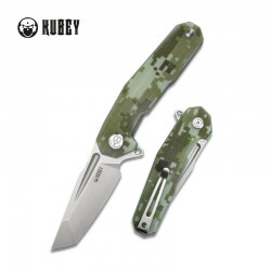 Couteau Kubey Carve Camo Tactical Tanto AUS-10 Blade G10 Handle IKBS Linerlock Clip KUB237H - Livraison Gratuite