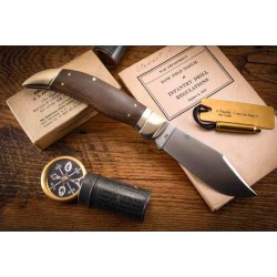 Couteau Rough Ryder Deer Slayer Brown Burlap Lame Acier 440 Manche Micarta Slip Joint RR2329 - Livraison Gratuite