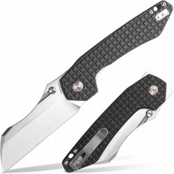 Couteau Vosteed Gator Black Lame Acier 14C28N Satin Wharncliffe Manche Micarta IKBS Clip VOSGTVTMK2 - Livraison Gratuite