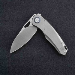 Couteau Kunwu Knives Zen Compact Lame Acier Elmax Manche Titane IKBS Clip Framelock KUNK704C - Livraison Gratuite