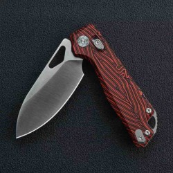 Couteau Kunwu Pulsar XT Lock Red Manche G-Mascus Lame Acier Elmax IKBS Clip KUNX705A1 - Livraison Gratuite