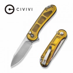 Couteau CIVIVI Elementum II Ultem Lame Acier Nitro-V Satin Drop Point IKBS Button Lock Clip CIVC18062P7 - Livraison Gratuite