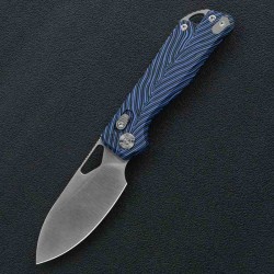 Couteau Kunwu Pulsar XT Lock Blue Manche G-Mascus Lame Acier Elmax IKBS Clip KUNX705A2 - Livraison Gratuite