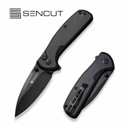 Couteau Sencut ArcBlast Black Lame Acier 9Cr18MoV Black Manche Alu Button Lock IKBS Clip S22043B1 - Livraison Gratuite