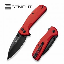 Couteau Sencut ArcBlast Red Lame Acier 9Cr18MoV Black Manche Alu Button Lock IKBS Clip S22043B4 - Livraison Gratuite