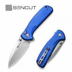 Couteau Sencut ArcBlast Blue Lame Acier 9Cr18MoV Satin Manche Alu Button Lock IKBS Clip S22043B3 - Livraison Gratuite