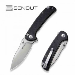 Couteau Sencut Pulsewave Black Lame Acier 9Cr18MoV Satin Manche G10 Button Lock IKBS Clip S230321 - Livraison Gratuite