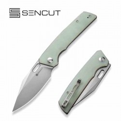 Couteau Sencut GlideStrike Jade Lame Acier 9Cr18MoV Clip Point Manche G10 IKBS Linerlock Clip S230182 - Livraison Gratuite