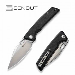 Couteau Sencut GlideStrike Black Lame Acier 9Cr18MoV Clip Point Manche Micarta IKBS Linerlock Clip S230184 - Livraison Gratuite