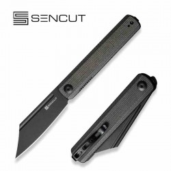 Couteau Sencut Bronte Front Green Manche Micarta Lame Acier 9Cr18MoV IKBS Linerlock Clip SA08F - Livraison Gratuite