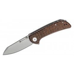 Couteau Sencut Fritch Brown Matrix Lame Acier 9Cr18MoV Manche Micarta IKBS Linerlock Clip S220143 - Livraison Gratuite