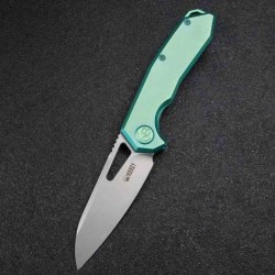 Couteau KUBEY Vagrant Jade Manche Titane Lame Acier CPM-S30V Sandblast IKBS Framelock Clip KUB284C - Livraison Gratuite