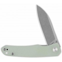 Couteau QSP Otter Jade Manche G10 Lame Acier 14C28N SW IKBS Linerlock Clip QS140D1 - Livraison Gratuite