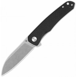 Couteau QSP Otter Black Manche G10 Lame Acier 14C28N SW IKBS Linerlock Clip QS140C1 - Livraison Gratuite