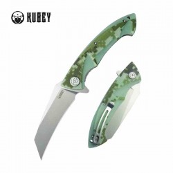 Couteau Kubey Anteater Nest Camo Manche G10 Lame Acier Sandblast 14C28N IKBS Linerlock Clip KUB212J - Livraison Gratuite