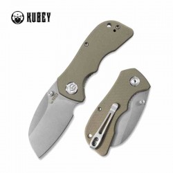 Couteau Kubey Karaji Tan Manche G10 Lame Acier D2 Bead Blasted IKBS Linerlock Clip KUB180B - Livraison Gratuite