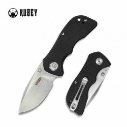 Couteau Kubey Karaji Black Manche G10 Lame Acier D2 Spear Point IKBS Linerlock Clip KUB180E - Livraison Gratuite