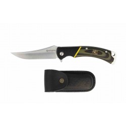 R15632 Couteau de CHasse Remington Hunter Lame Acier D2 Trailing Point Manche G10 Etui Cuir - Livraison Gratuite