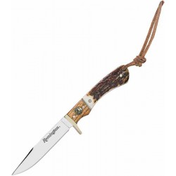 R15655 Couteau Remington Guide Jr. Skinner Lame Acier 440 Manche Os & Bois Etui Cuir - Livraison Gratuite