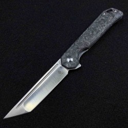 Couteau Kizer Begleiter Carbon Fiber Lame Tanto S35VN Manche FIbre de Carbone Framelock Clip KI4458T3 - Livraison Gratuite