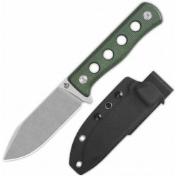 Couteau QSP Canary Fixed Blade Green Lame Acier Cr8Mo2VSi SW Manche Micarta Etui Kydex QS155C1 - Livraison Gratuite