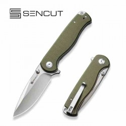 Couteau Sencut Errant OD Green Manche G10 Lame Acier 9Cr18MoV Satin IKBS Linerlock Clip S23054B2 - Livraison Gratuite