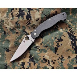 Couteau Spyderco Military 2 Compression Lock Lame Acier S30V Satin Manche G10 Clip Made USA SC36GP2 - Livraison Gratuite