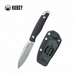 Couteau Kubey Dust Devil Black Manche Micarta Lame Acier 14C28N Beadblast Etui Kydex KUB357A - Livraison Gratuite